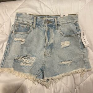 PacSun Blue Jean Shorts Distressed Cut-Off Style NWT
